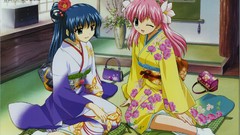 Kimono pink hair galaxy angel milfeulle sakuraba Japanese 