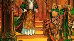 King elves Pillars the lord of the rings fantasy art Darrell K 