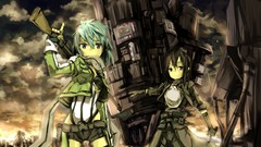 Kirigaya kazuto sword art online asada shino gun gale online