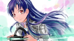 Kisaragi chihaya blue hair