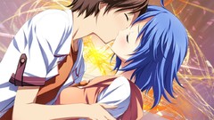 Kissing anime girls game cg visual materiabrave