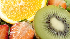 Kiwi strawberries lemons fruits
