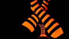 Knee socks striped legwear