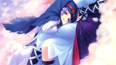 Knees purple eyes vertical