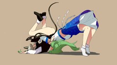 Kochiya sanae touhou animal ears video games Simple Background 