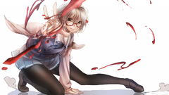 Kyoukai no Kanata Anime anime girls Kuriyama Mirai glasses legs