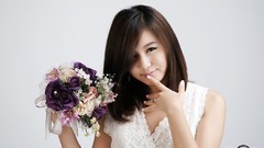 Lace ivory asians models Korean Ryu Ji Hye