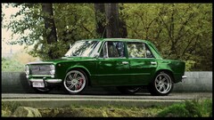 lada Car green cars tuning Green Vintage car