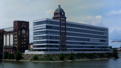 Lagerhaus im duesseldorf Hafen