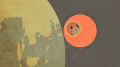 Laika Space USSR quote dog humor spaceship Beige artwork