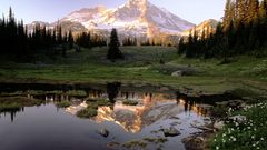 Lake amp peak nature