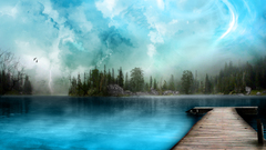 Lake creepy abstract