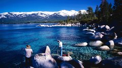 Lake fishing high Tahoe Resolution