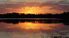 Lake sunset clouds Beauty