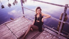 Lakes brunettes models photo shoot Isabella Isabella Lindblom