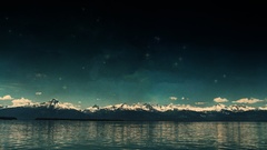 Lakes skyscapes night sky