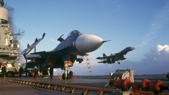 Landing vehicles Russian Navy Admiral Kuznetsov Sukhoi aircraft 