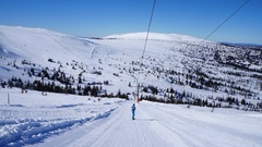 landscape hills ski lifts snow winter