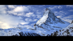 landscape matterhorn Mountains nature clouds snow ice winter