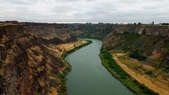 landscape snake river overlook canyon river