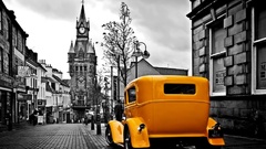 Landscape tower Car yellow