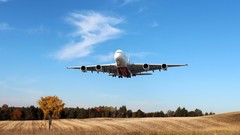 Landscapes Aircraft Airbus Airbus A380-800 airliners Emirates 