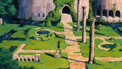 Landscapes Anime ruins hayao miyazaki artwork Castle in the Sky 