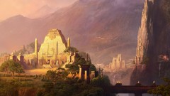 Landscapes architecture Temples buildings cityscapes artwork 