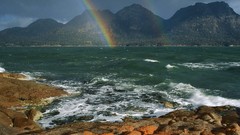 Landscapes bay Australia national park tasmania