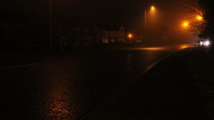 Landscapes black rain orange lights cars Photographers effects 