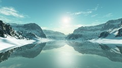 Landscapes blue seasons ice lakes 3d Icy artwork