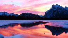 Landscapes Canada Frozen alberta lakes mount national park 