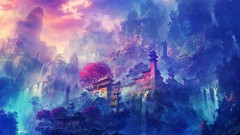 Landscapes China drawings multicolor Shuxing Li