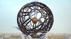 Landscapes clouds abstract paintings geometry artwork 