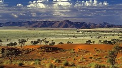 Landscapes clouds Africa Namibia savanna deserts
