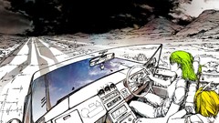 Landscapes clouds cars steering wheel roads sitting driving 