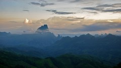 Landscapes clouds hills laos