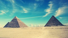Landscapes clouds horizon pyramids Egypt deserts photo filters 