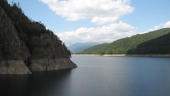 Landscapes clouds lakes romania forests skyscapes Vidraru Lake