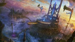 Landscapes clouds lights ships Bridges architecture planets 