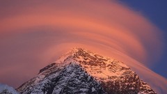 Landscapes clouds wind national park nepal Mount Everest