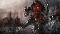 Landscapes colossus death paintings drawings rift illustrations 