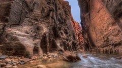 Landscapes creek canyon Utah USA Canyonlands National Park 