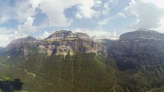 Landscapes creek nature panorama canyon cliffs forests snowy 