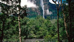Landscapes falls angels national park Venezuela