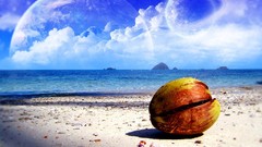 Landscapes fantasy coconut Beaches planets