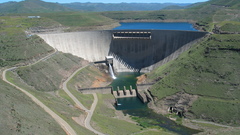 Landscapes fields valleys dam