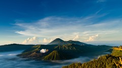 Landscapes fog Mountains clouds Indonesia mist skyscapes dieng