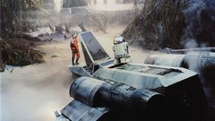 Landscapes fog Trees Movies star wars spaceships science 