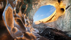 Landscapes glacier ice cave